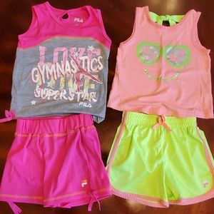 2 Fila shirt and short sets